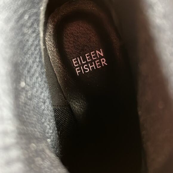 Eileen Fisher London Ankle Boots Knit Wedge - Black - 8.5 - NWOB - Picture 6 of 10